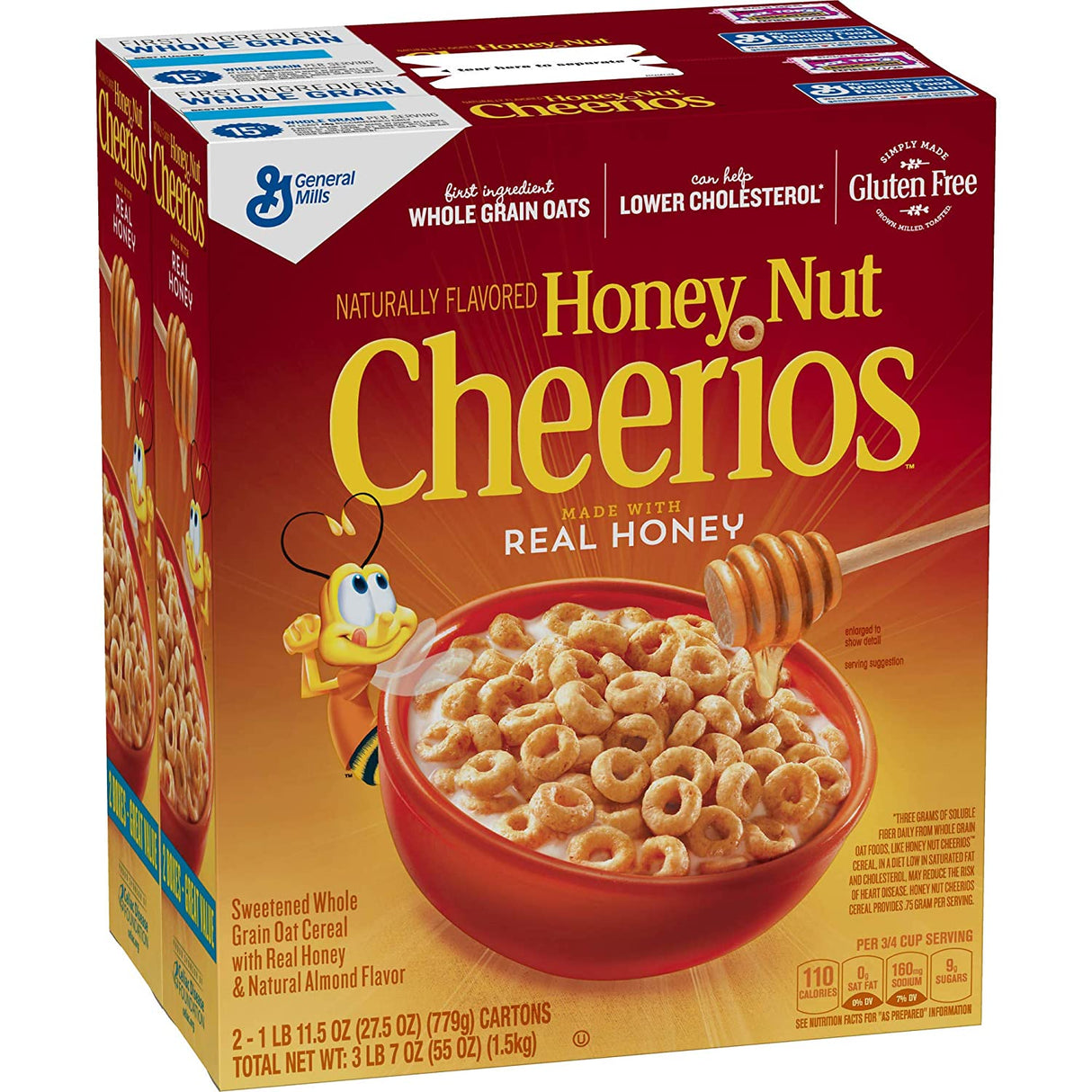 Nestle Honey Nut Cheerios Twin Pack 55oz