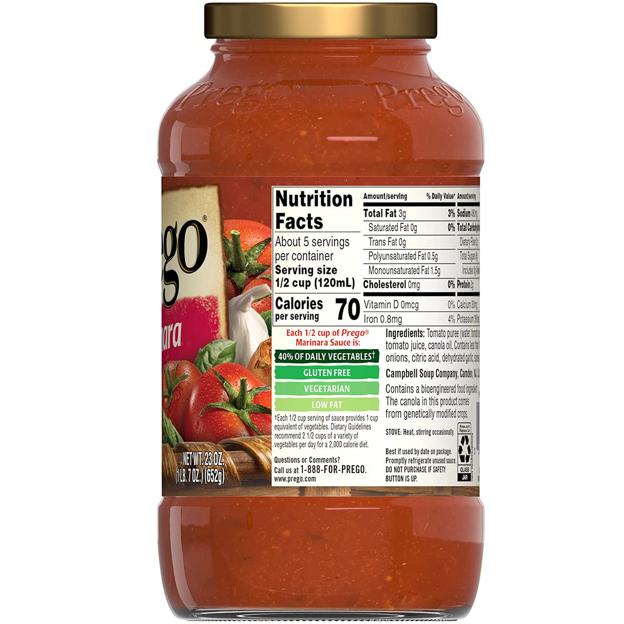 Prego Marinara Sauce 23oz