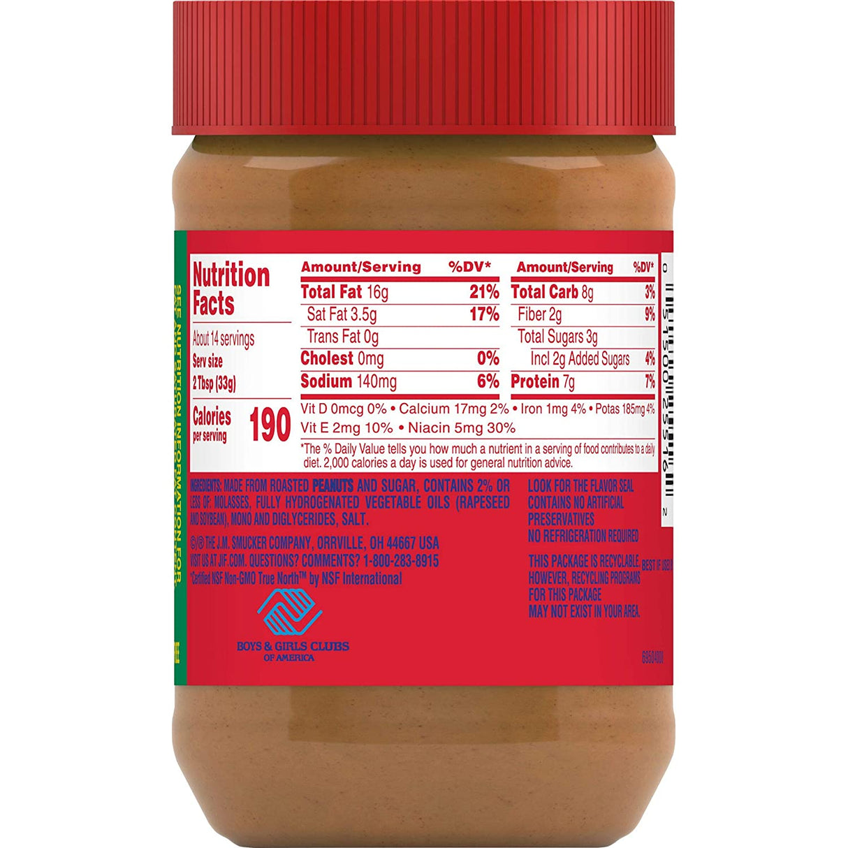Jif Creamy Peanut Butter 16oz