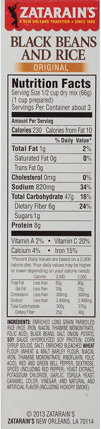 Zatarain's Black Beans & Rice 7oz