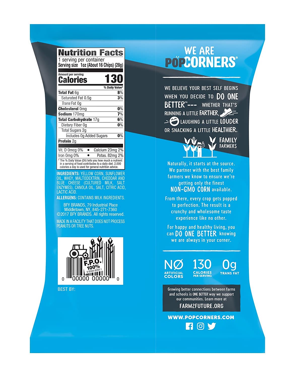 PopCorners White Cheddar 1oz