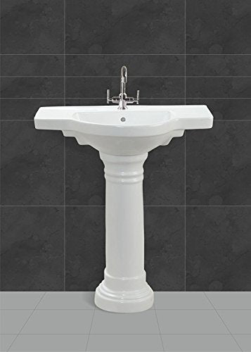 White Pedestal Basin 55 X 83cm