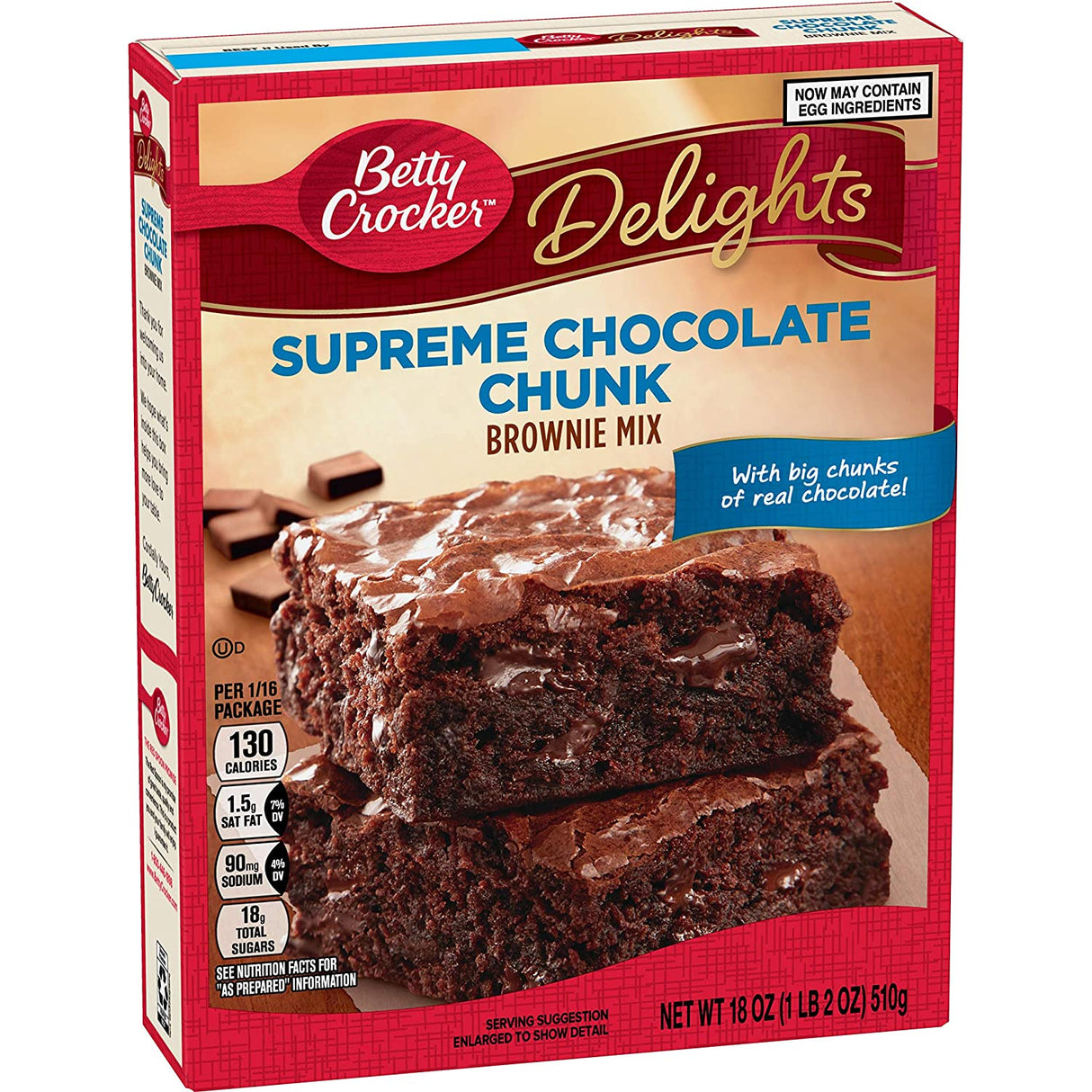 Betty Crocker Chocolate Chunk Premium Brownie 18oz