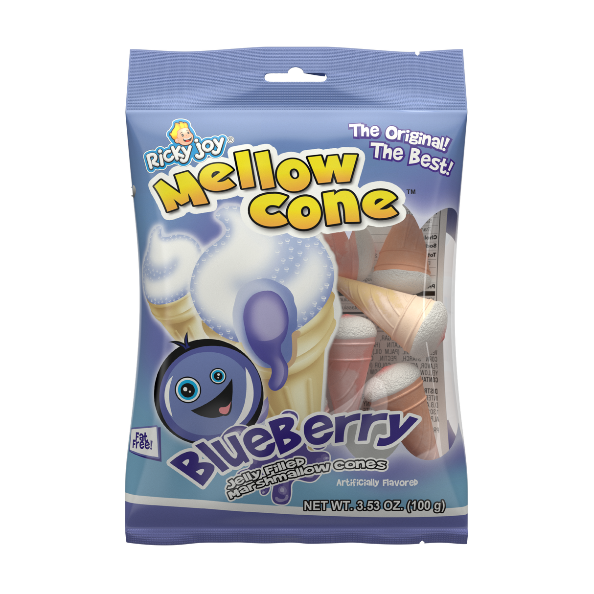 Ricky Joy Mellow Cone Blueberry 3.53oz