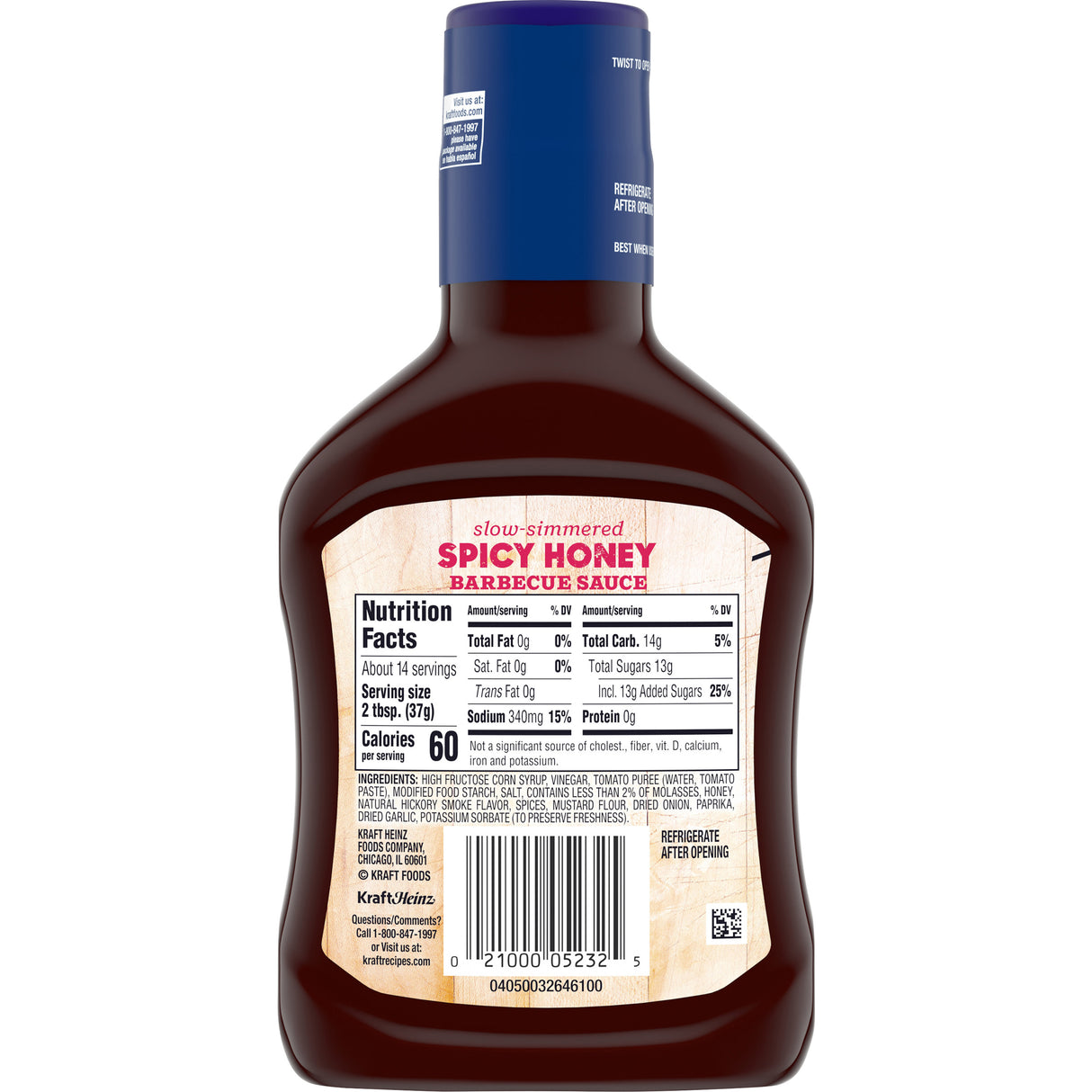 Kraft Spicy Honey Bbq Sauce 18oz