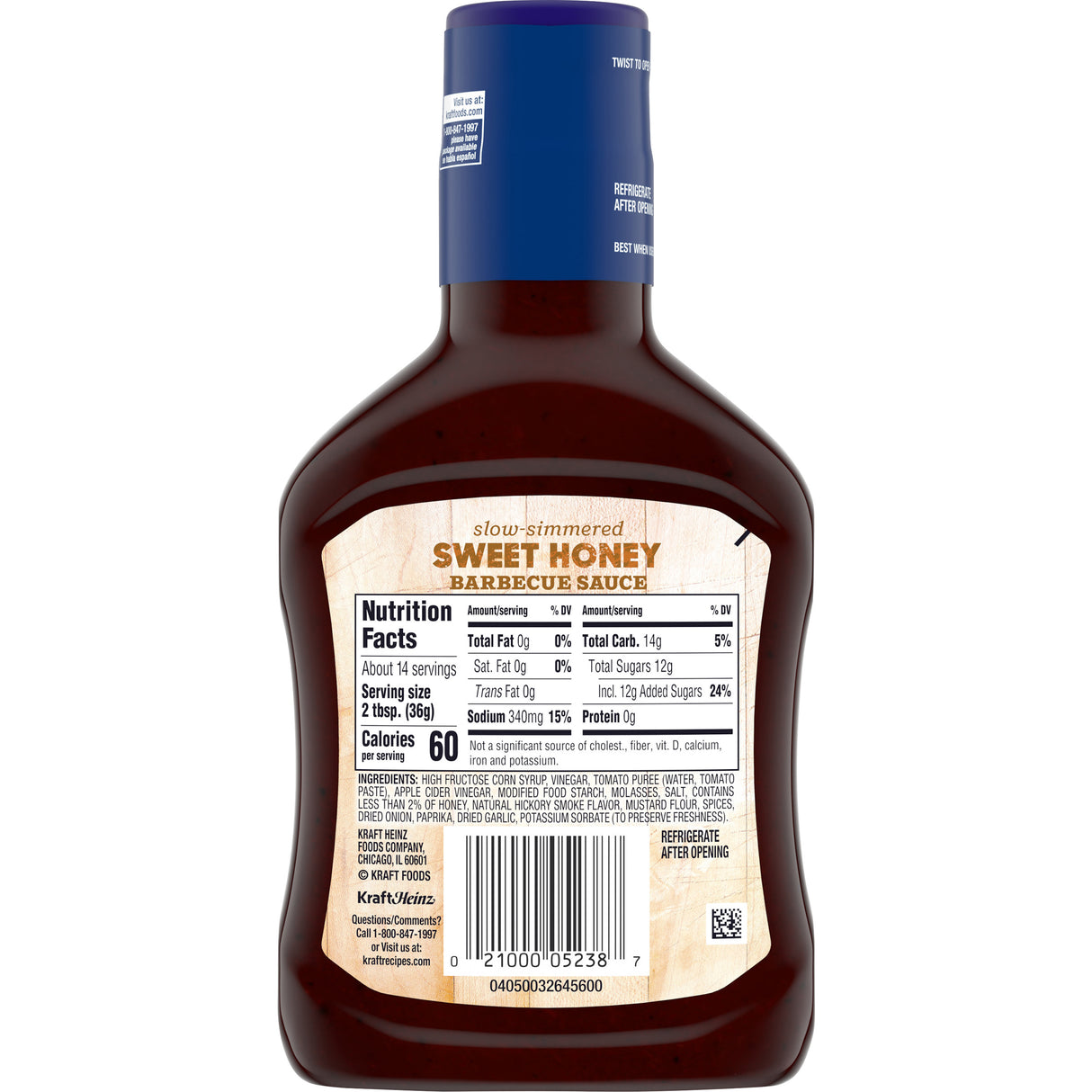 Kraft Sweet Honey BBQ Sauce 18oz
