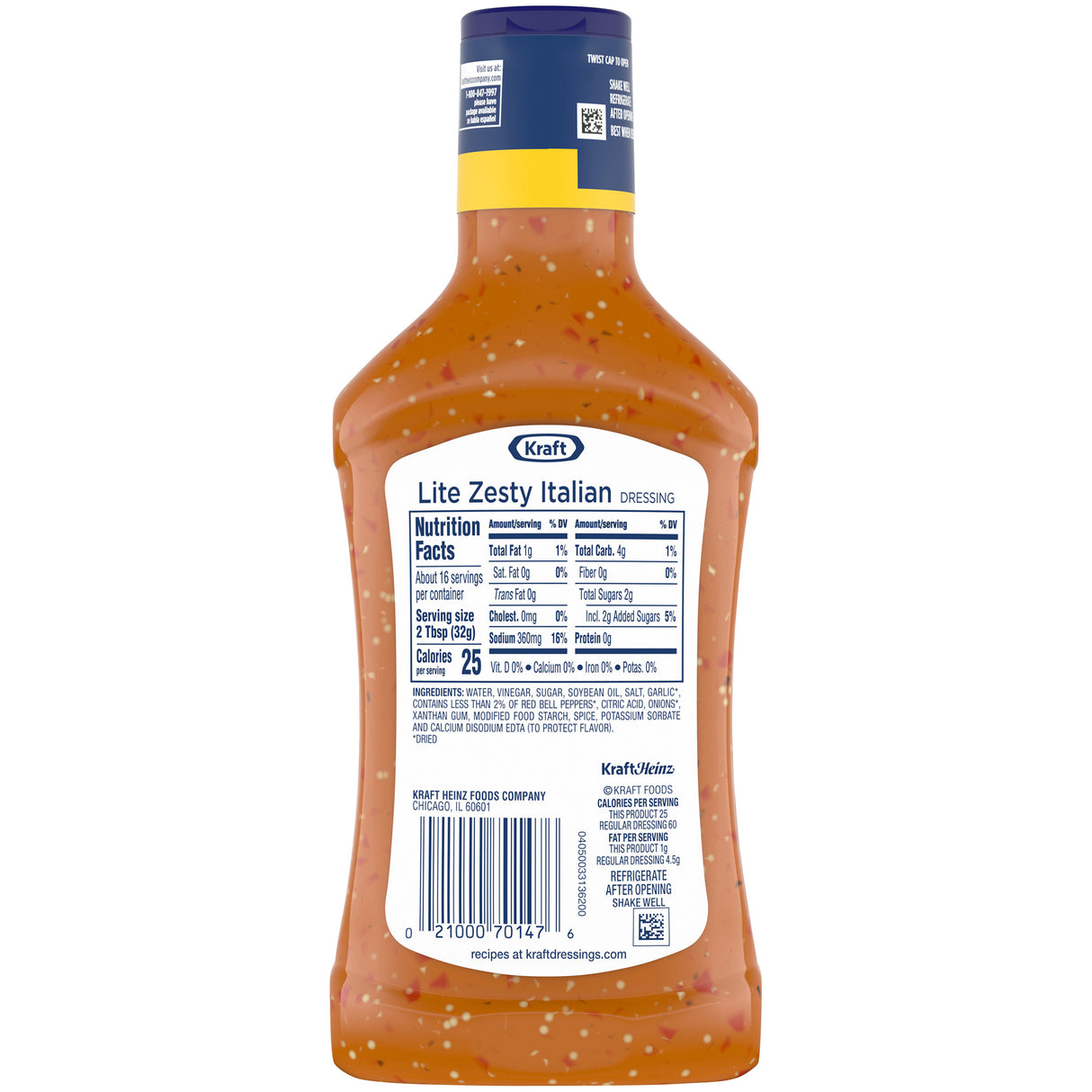 Kraft Lite House Italian 16oz