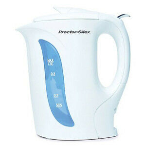Proctor Silex Durable Electric White Kettle 1Ltr