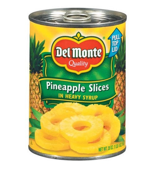 Del Monte Sliced Pineapple Syrup 20oz
