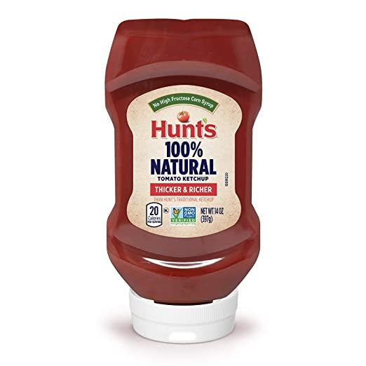 Hunts Non GMO Natural Tomato Ketchup 14oz