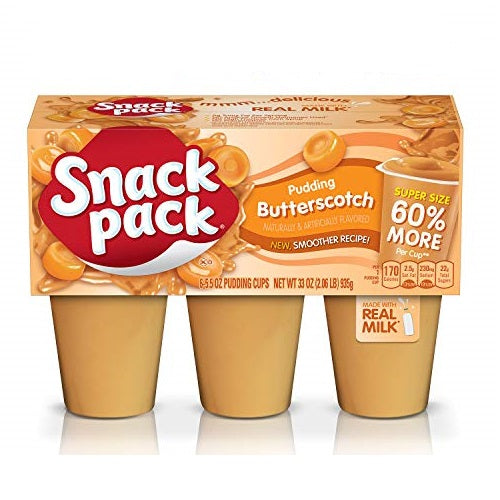 Snack Pack Butter Scotch 6s 5.5oz