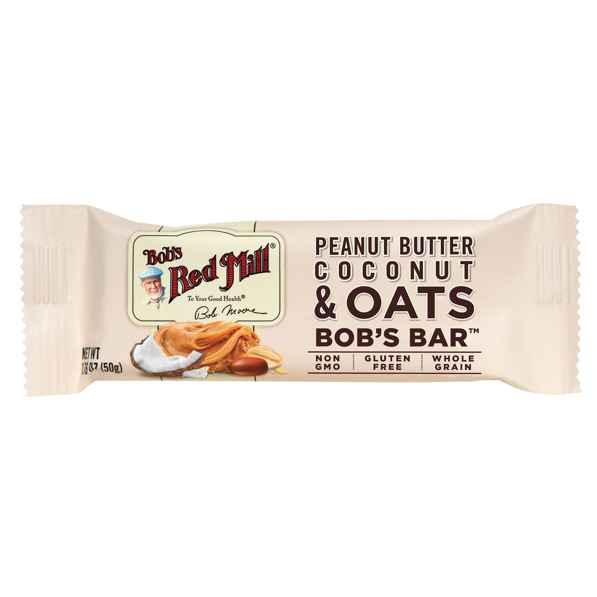 Bob Red Mills Peanut Butter Coconut & Oats Bar 50g
