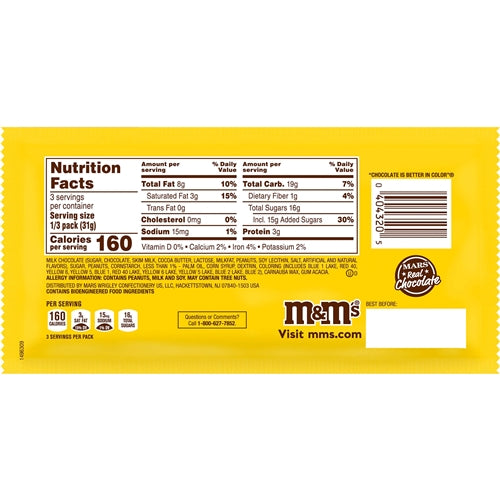 M&M Peanut King Size 3.27oz
