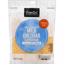 Essential Everyday Mild Cheddar Fancy Cut Cheese 8oz