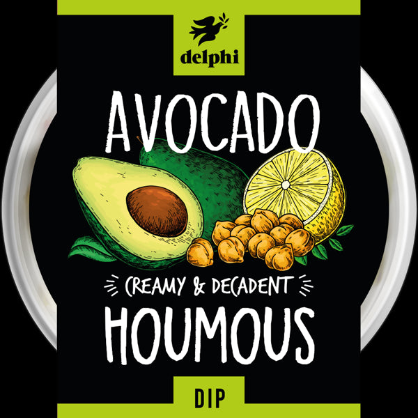 Delphi Avocado C Houmous Dip 150g