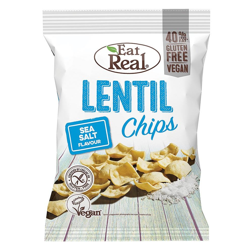 Eat Real Sea Salt Lentil Chips 40g