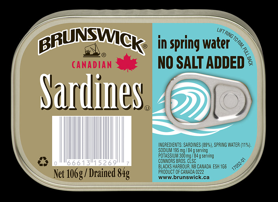 Brunswick Sardines Spring Water No Salt 106g