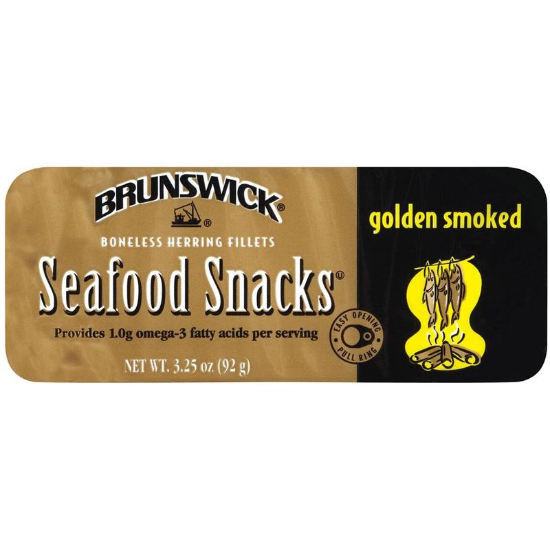 Brunswick Kippered Snacks Golden Smoked Herring 92g