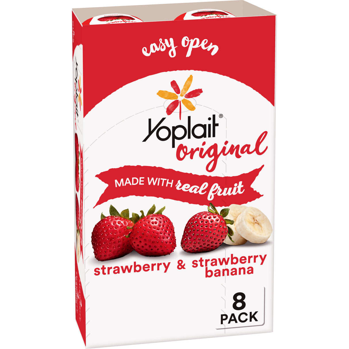 Yoplait Strawberry & Strawberry Banana Yogurt 8s