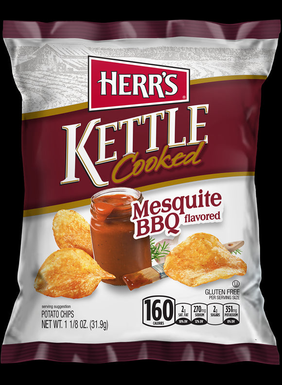 Herrs Kettle Cooked Mesquite Bbq Chips 6oz