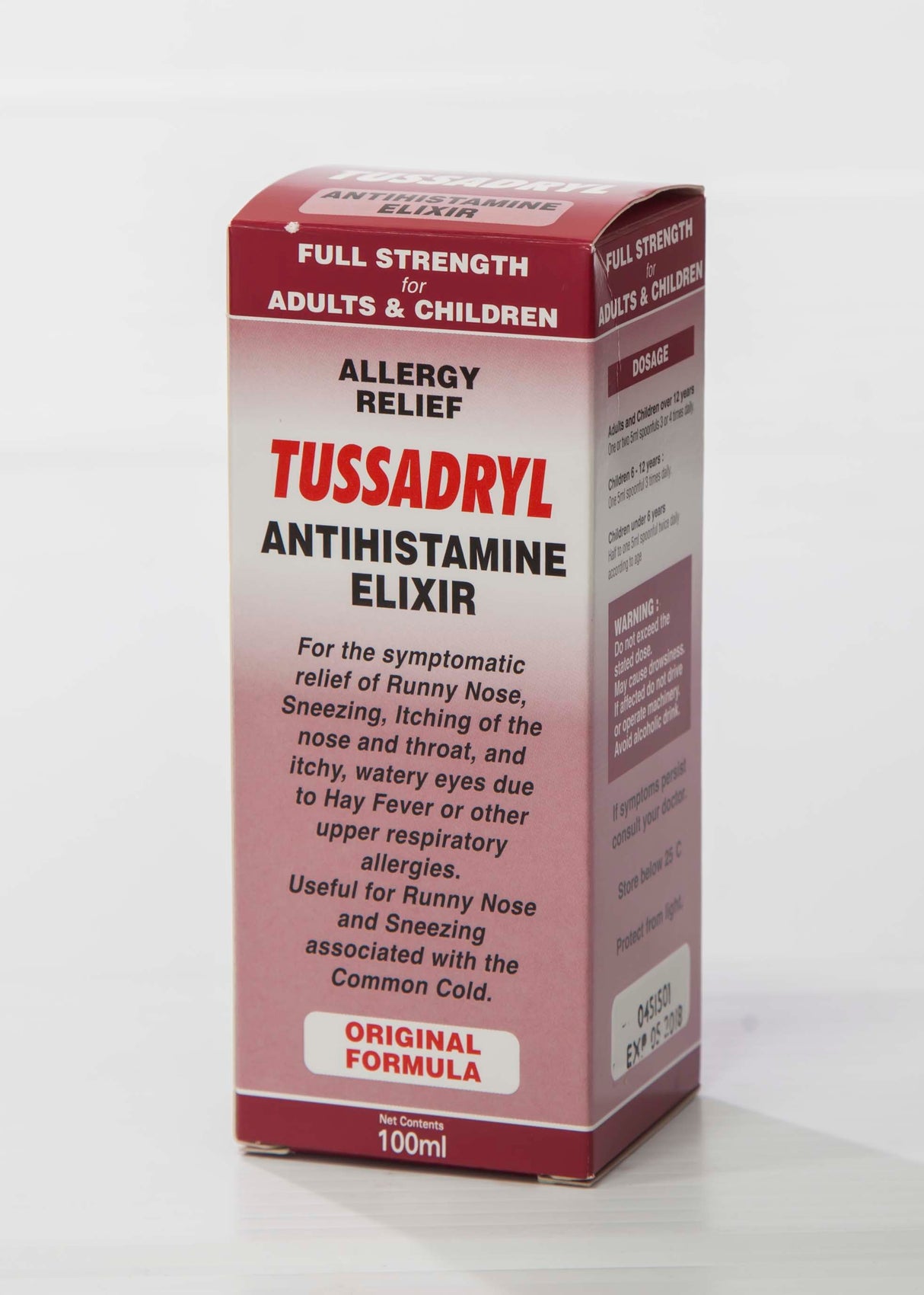 Tussadryl Antihistamine Elixir 100ml