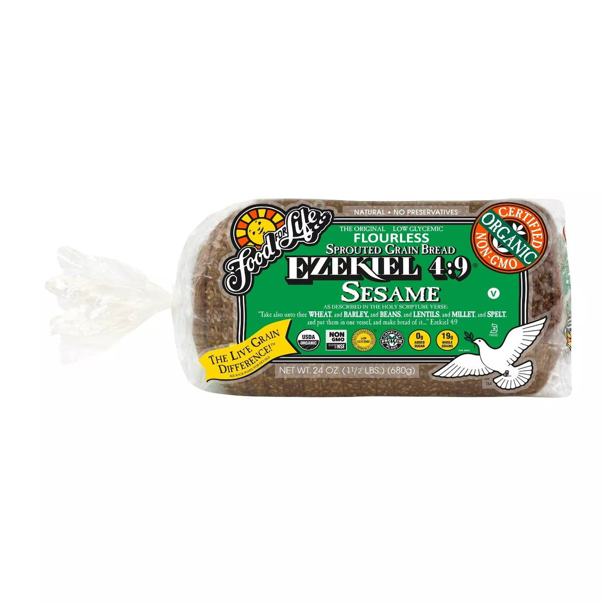 Food For Life Ezekiel Sesame Grain Bread 24oz