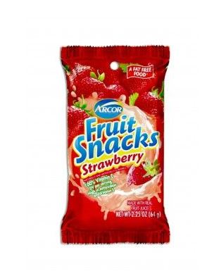 Arcor Fruit Snacks Strawberry 64g