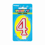 Unique #4 Birthday Candle 1pk