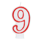 Unique Number 9 Candle