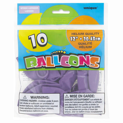 Unique Spring Lavender Balloons 10s