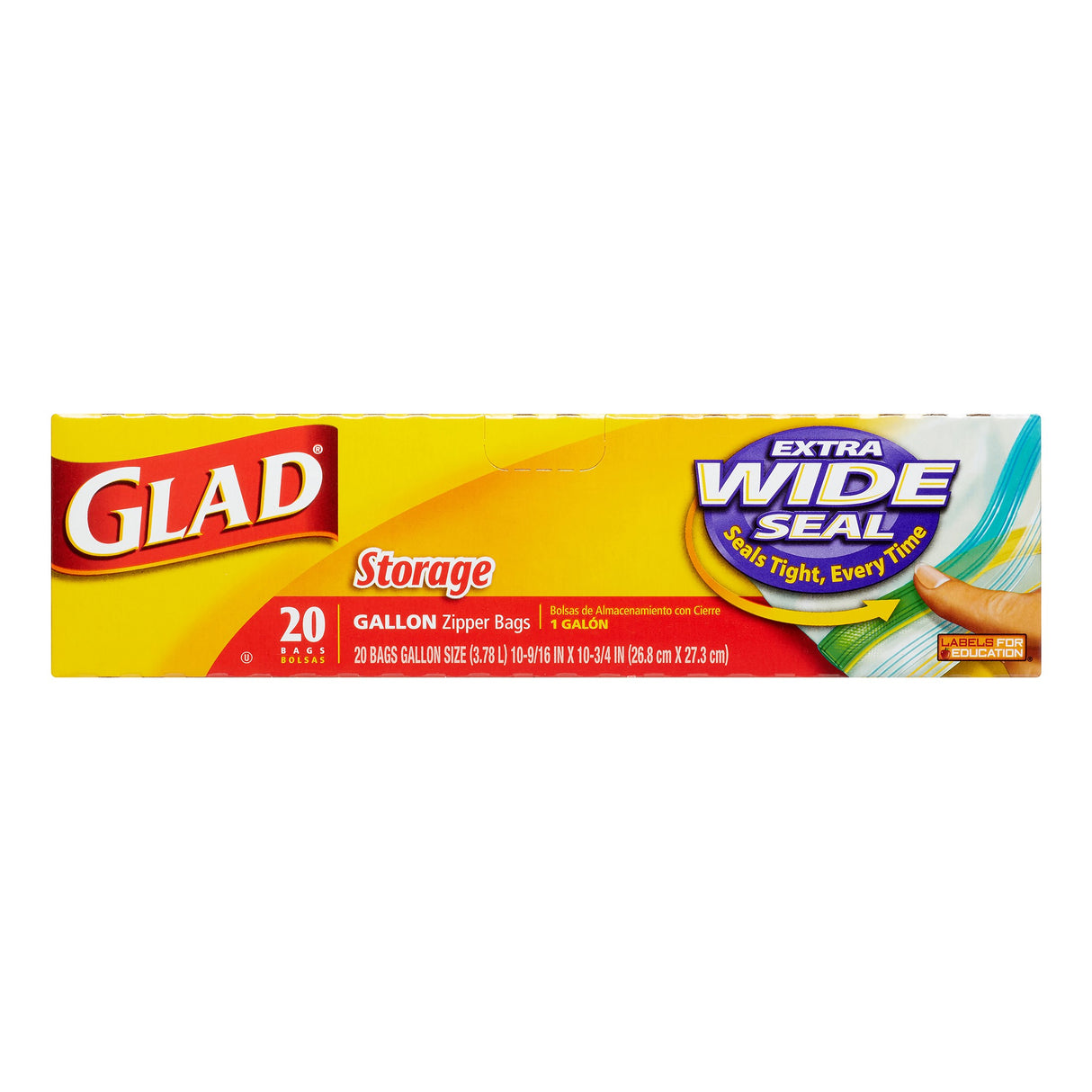 Glad Storage Gallon Zipper Bags 20s