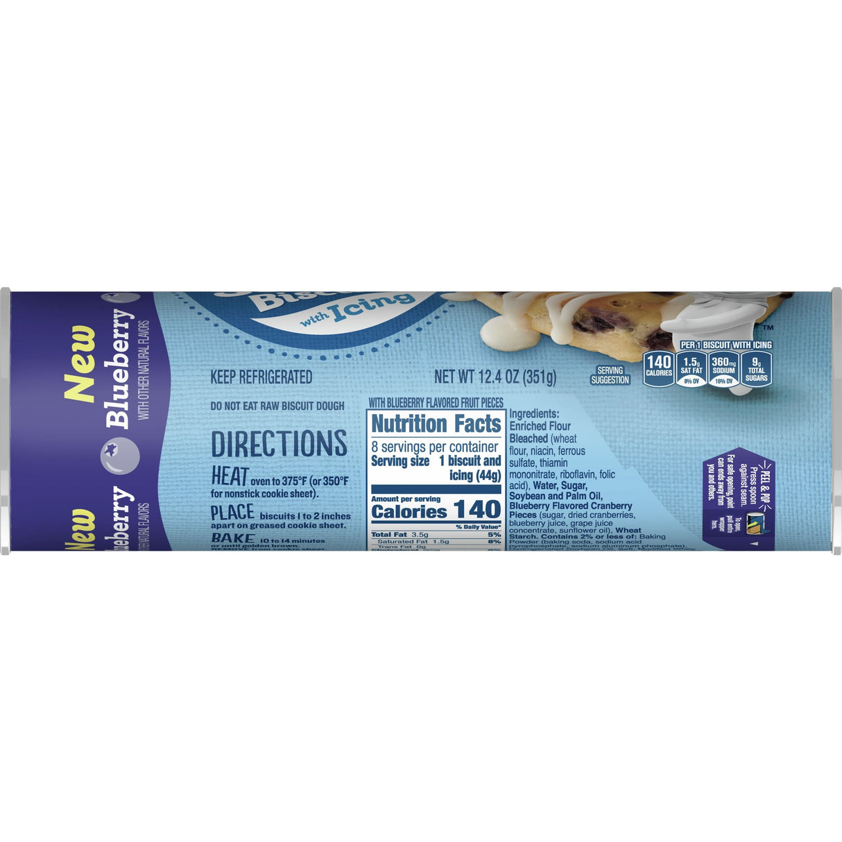 P'bury Blueberry Sweet Biscuits 12.4oz