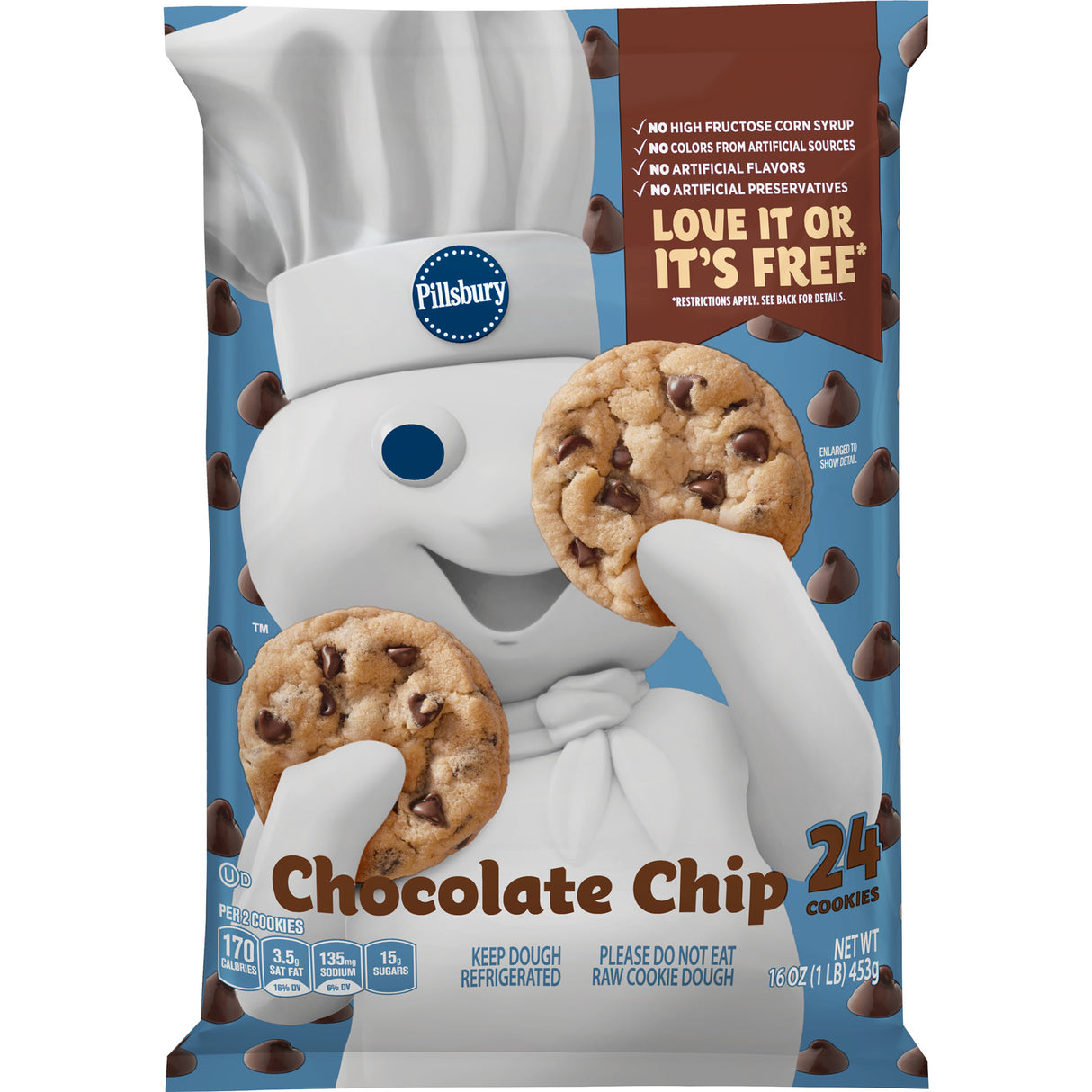 Pillsbury Chocolate Chip Cookies 16oz