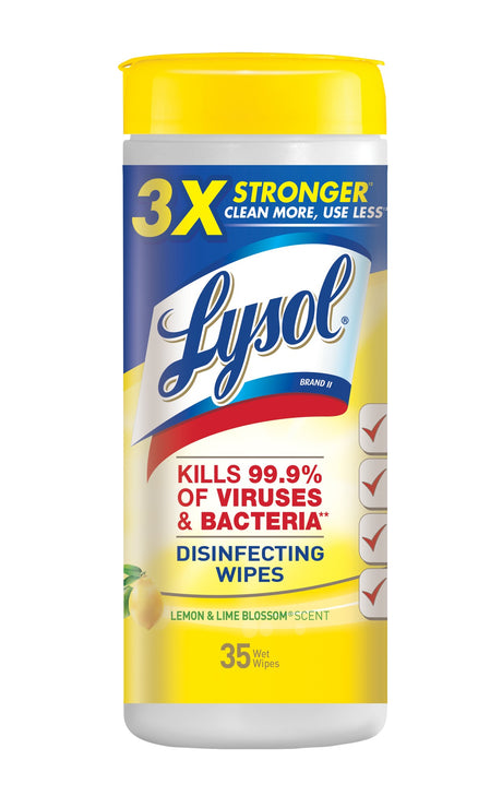 Lysol Lemon Lime Blossom Wipes 35s