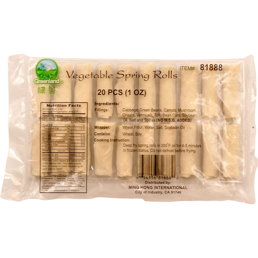 Greenland Vegetable Spring Rolls 1oz 20s