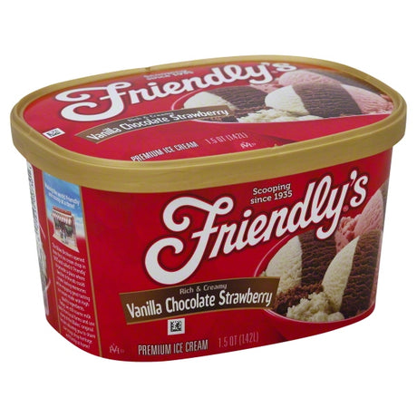 Friendlys Vanilla Choc Strawberry 48oz