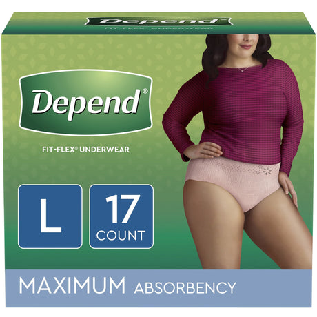 Depend Large Max. Women's U'wear 17s