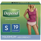 Depend Women Max Small U'wear 19s