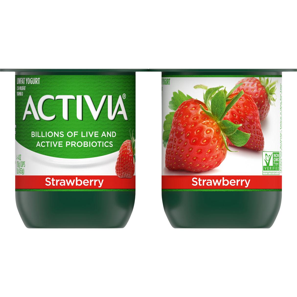 Activia Strawberry Low Fat Yogurt 4PK