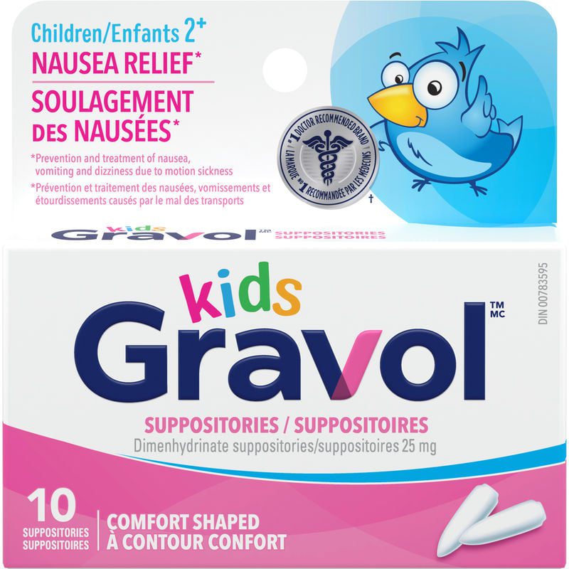 Gravol Infant Suppositories 25mg 10's