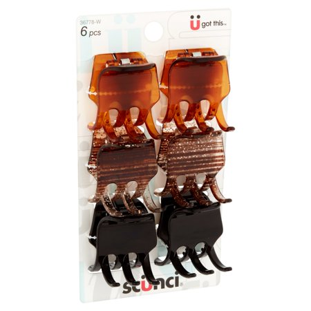 Scunci Chunky Jaw Clips 6s