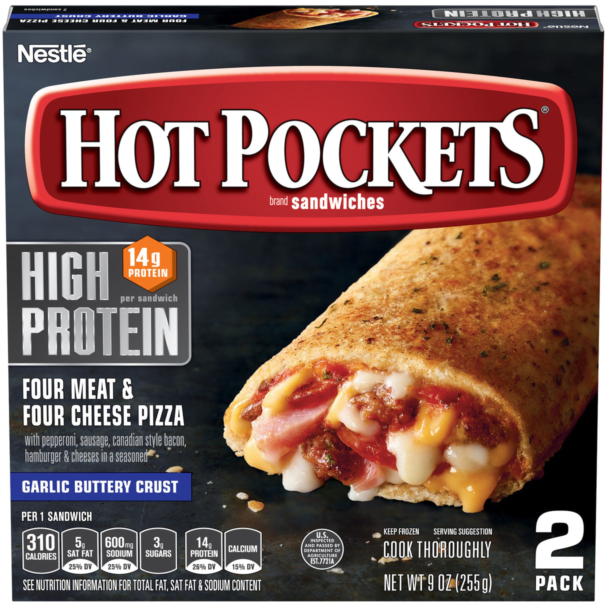 Hot Pockets 4 Meat 4 Cheese Pizza 2s