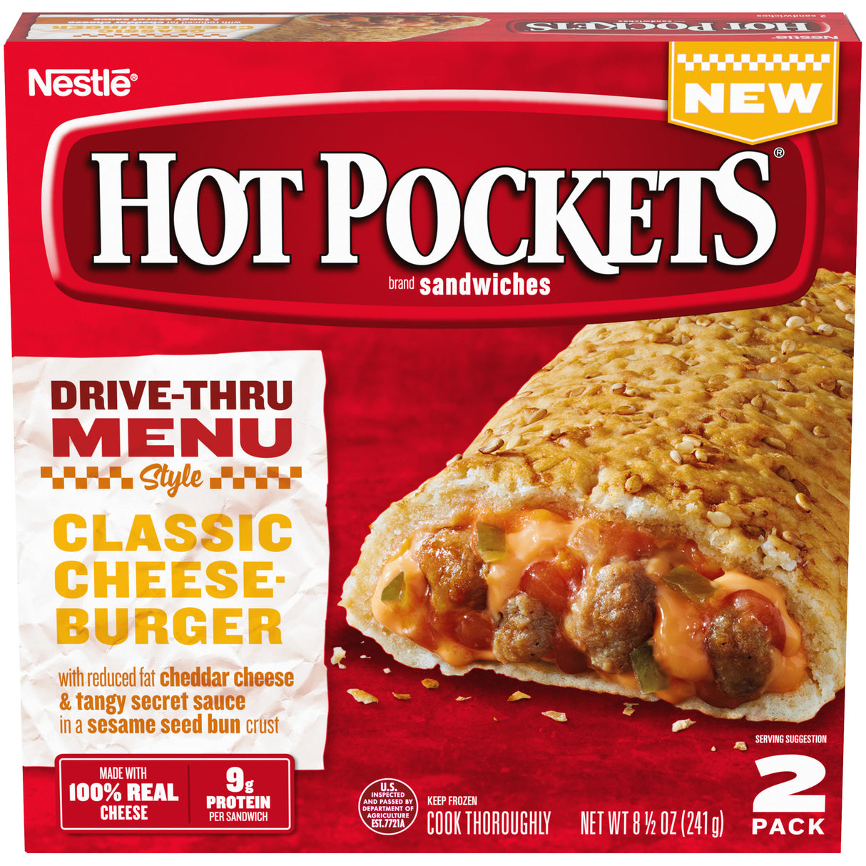 Hot Pockets Cheddar Cheeseburger 9oz