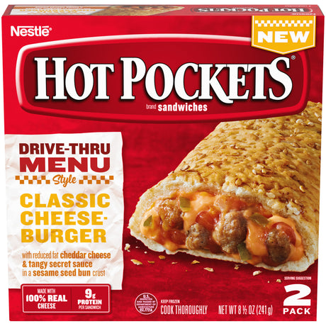Hot Pockets Cheddar Cheeseburger 9oz