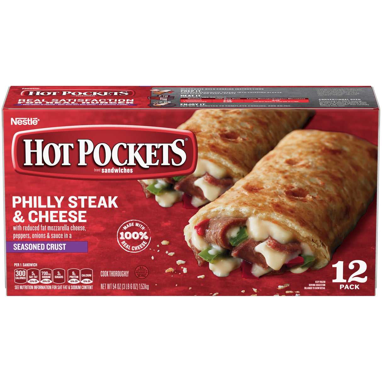 Hot Pockets Philly Steak & Cheese  12s