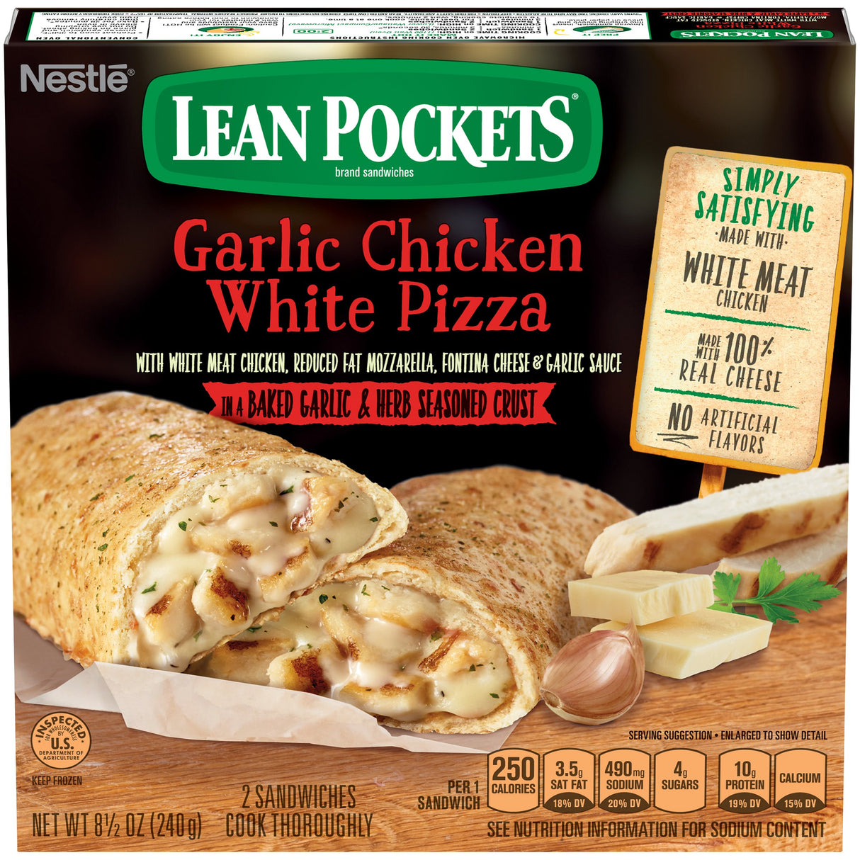 Lean Pockets Garlic Chick Wht Pizza 9oz