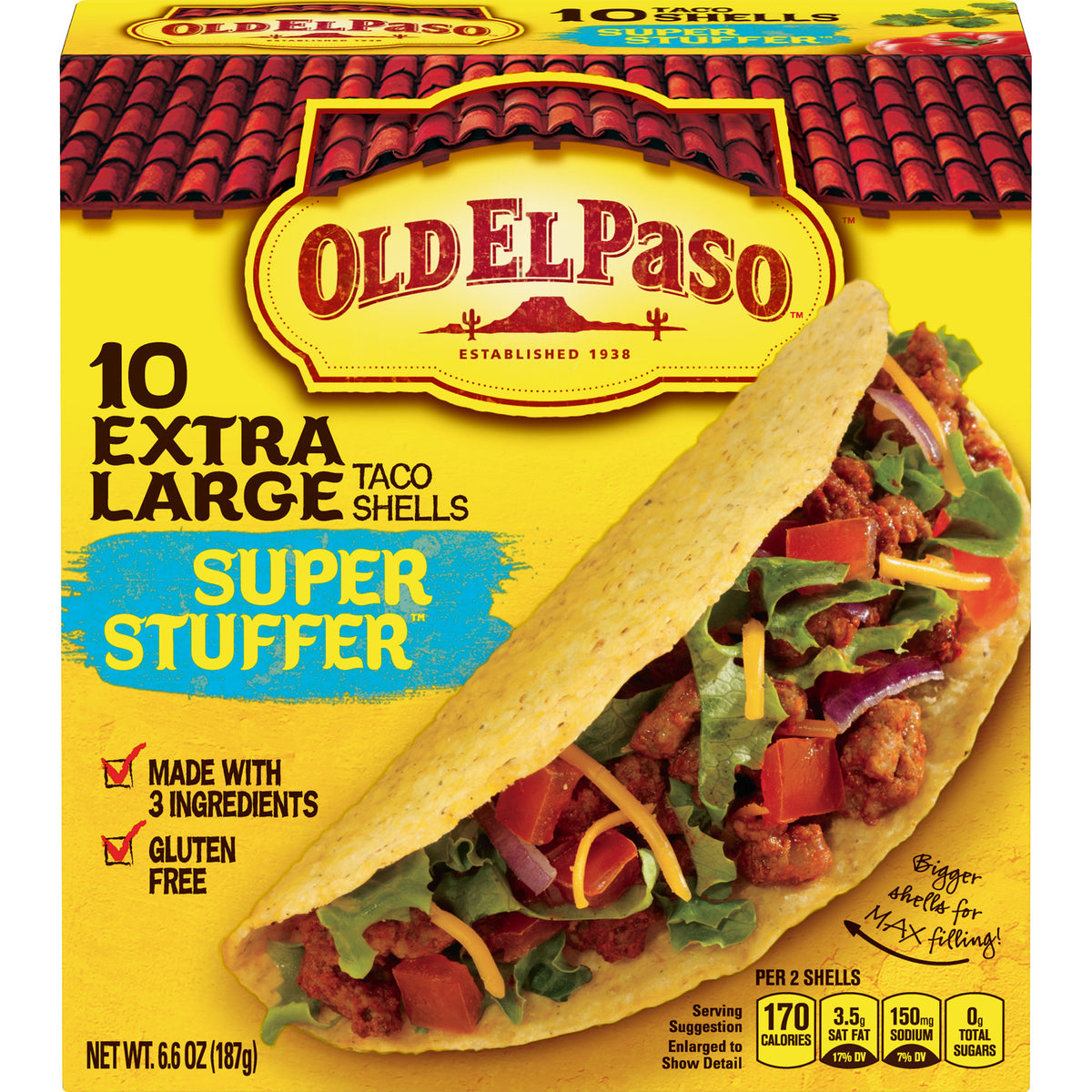 OEP 10 Extra Large Taco Shells 6.6oz
