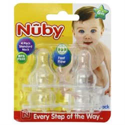 Nuby Silicone Nipples 4pk