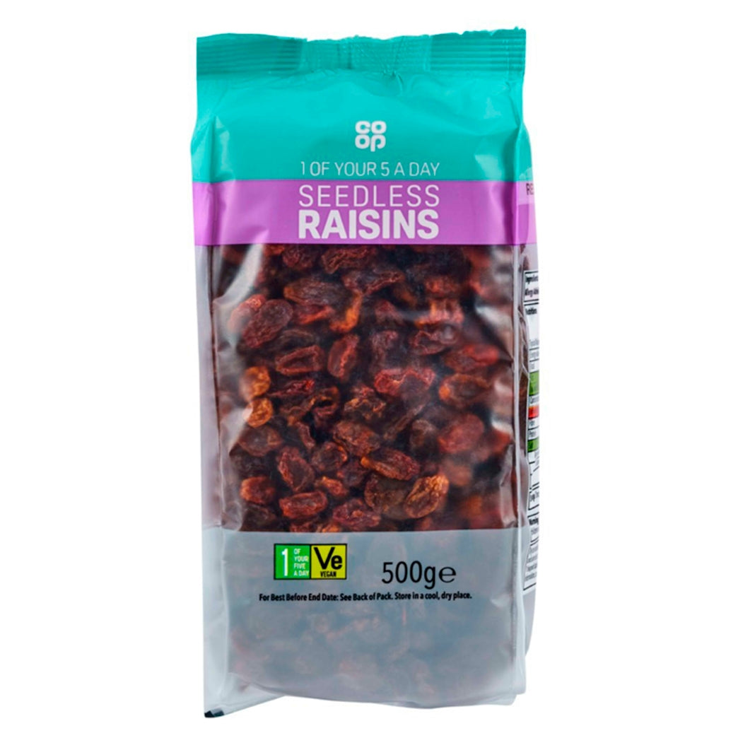 Co Op Seedless Raisins  500g