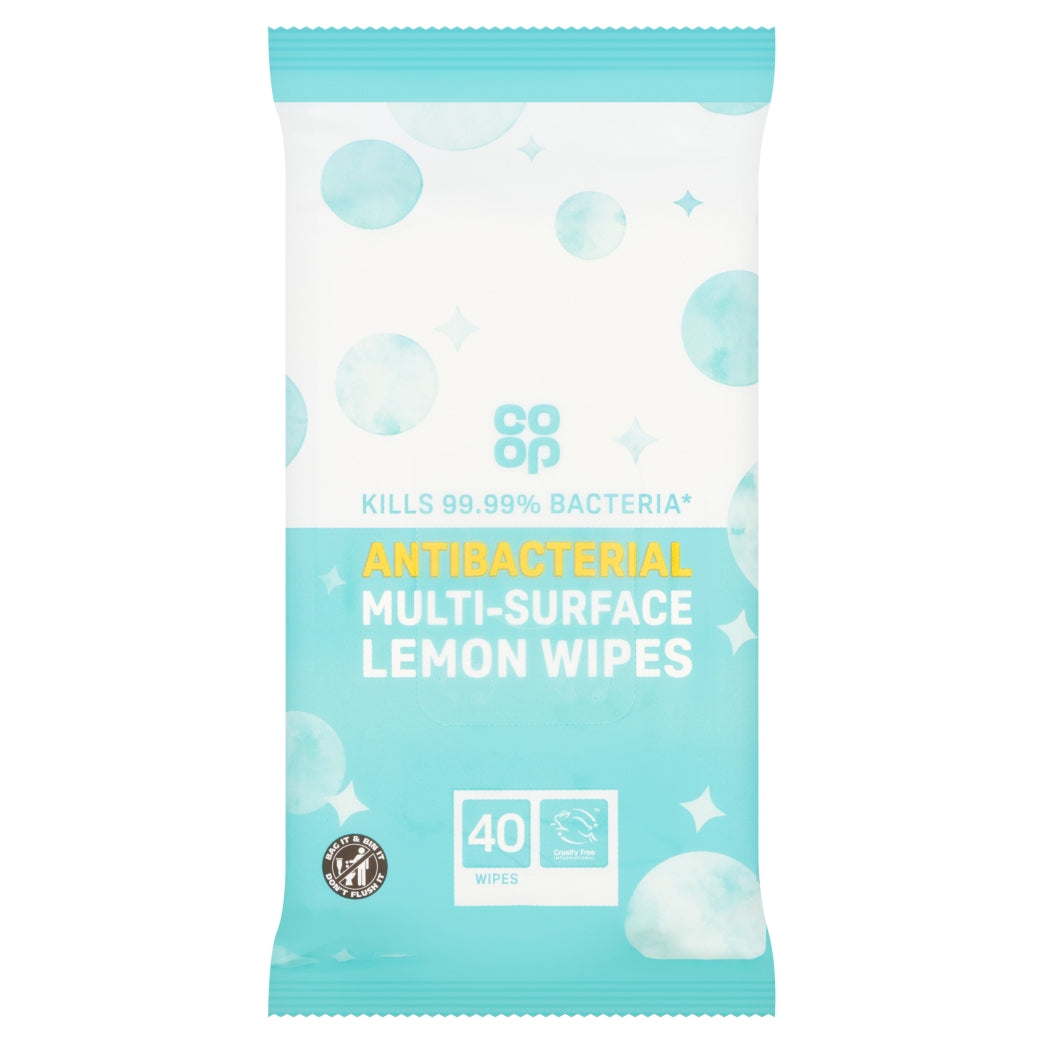 Co-Op Lemon Multi-Suface Wipes 40's